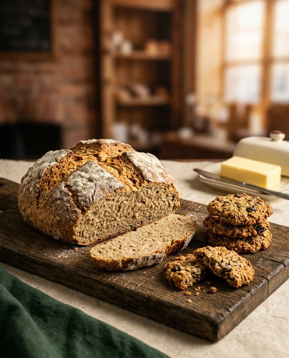 Artisan bread and oat cookies
