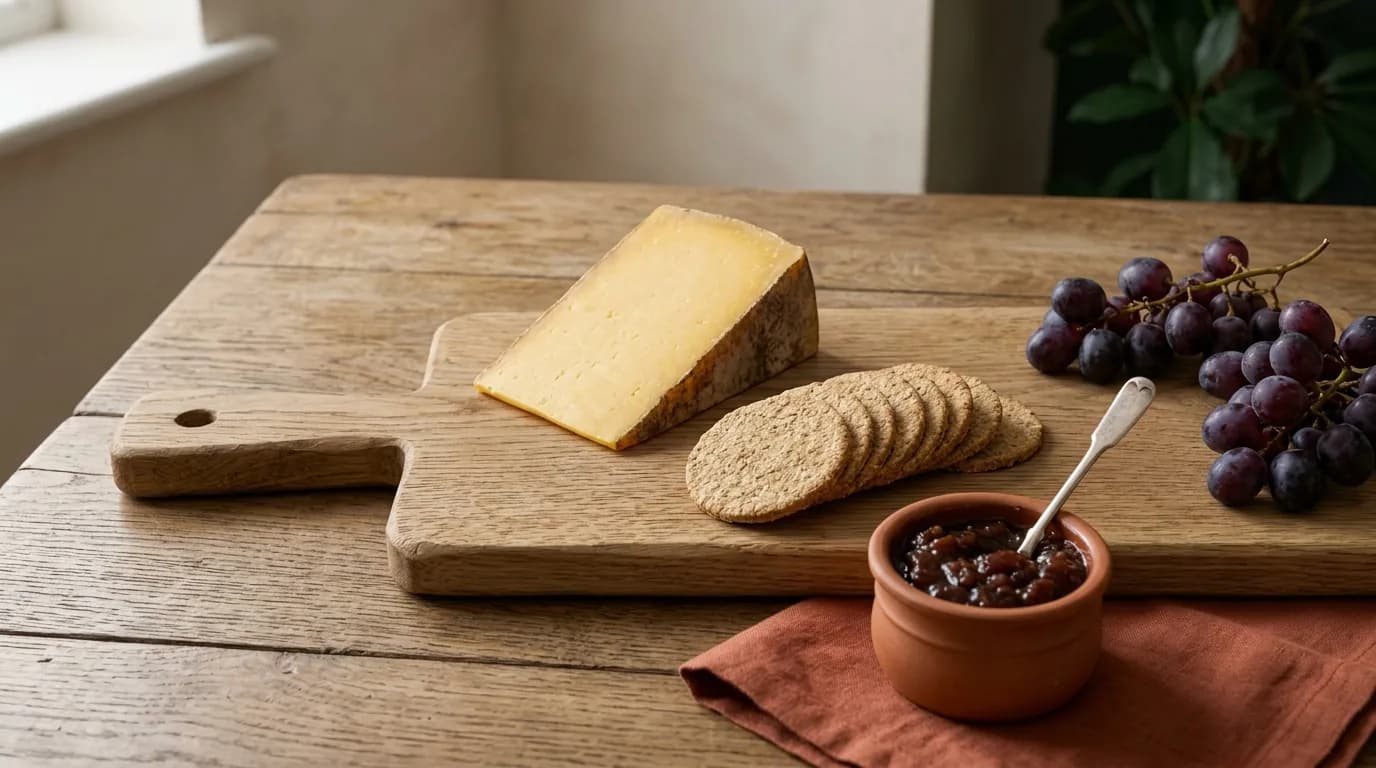 Rustic cheese and oatcake board